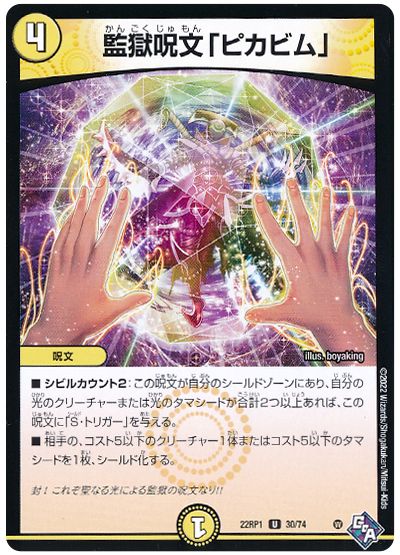 デュエル・マスターズ 監獄呪文「ピカビム」[DM22RP1][22RP1 30/74][UC]